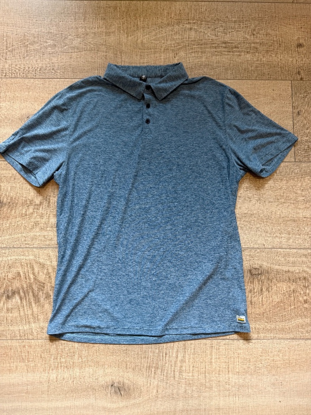 Vuori Blue Heather Strato Tech Performance Polo Shirt Men's Size Large L